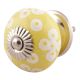 Yellow Ceramic Floral Cabinet Knob Online